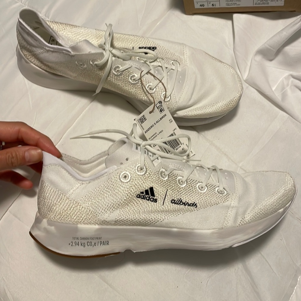 Adidas x Allbirds WHITE Sz 8 woman